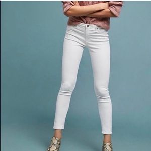 AG The High Rise Abbey Ankle Jean - Anthropologie White Size 26